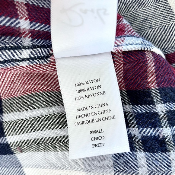 Rails Nadine Plaid Flannel Dress Size Small - Picture 10 of 16